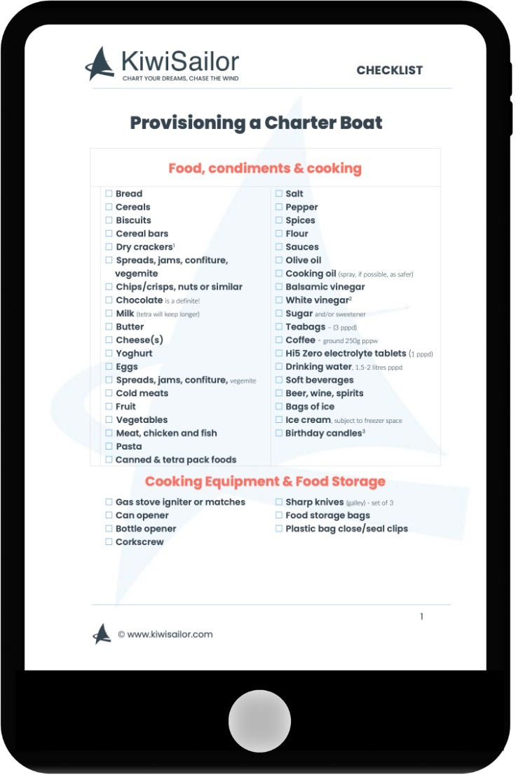 Sailing Provisioning